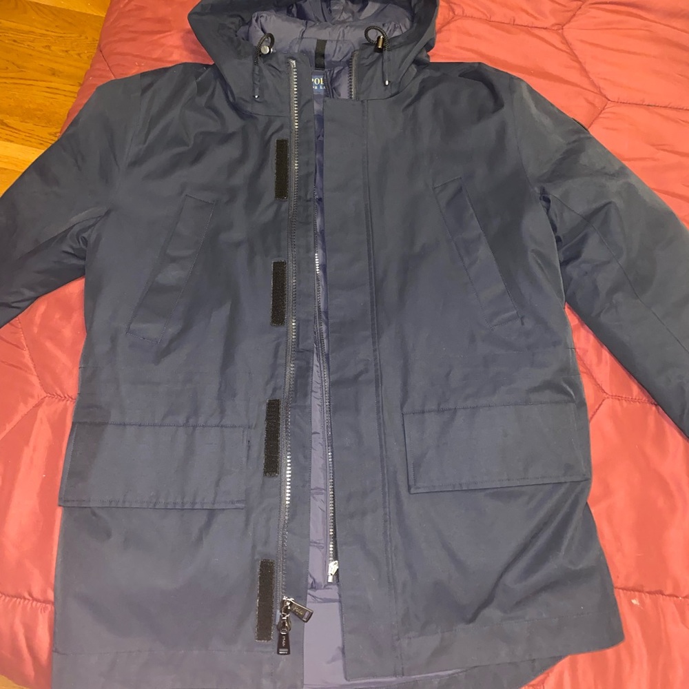 New polo Ralph Lauren water repellent jacket. Has detachable puffer underneath.